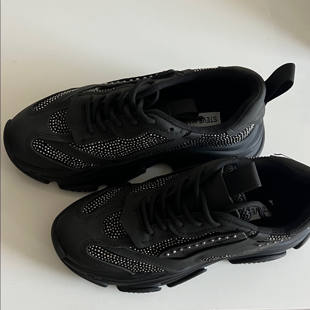 Steve Madden Black Studded Chunky Sneakers